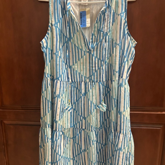 Tommy Bahama Blue and White Sleeveless Dress - Picture 1 of 2